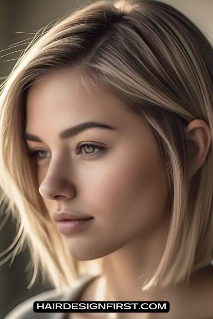 Angled Lob for Fine Hair