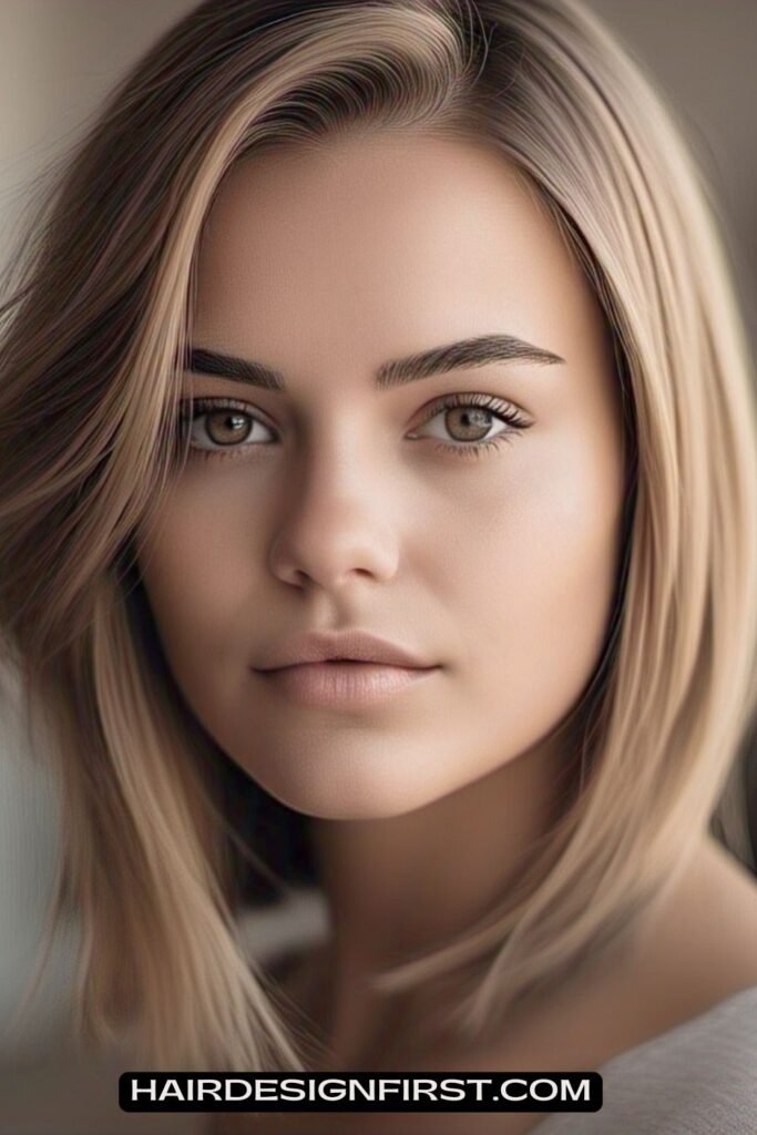 Inverted Lob for Fine Hair