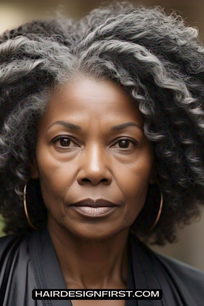 Natural Hair with Braided Accents