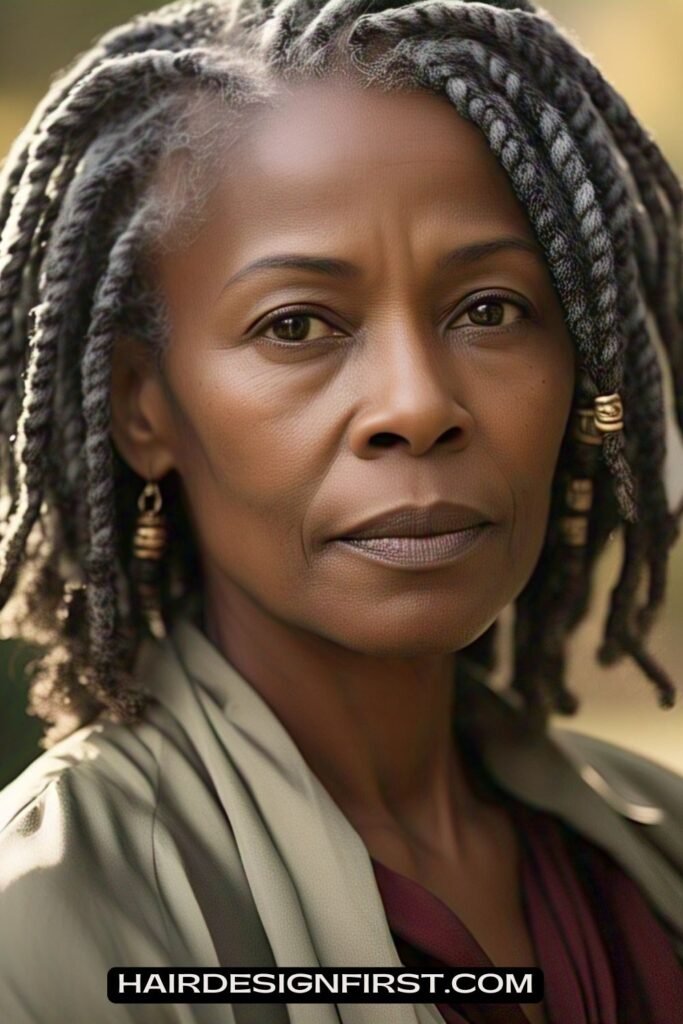 Shoulder-Length Micro Braids