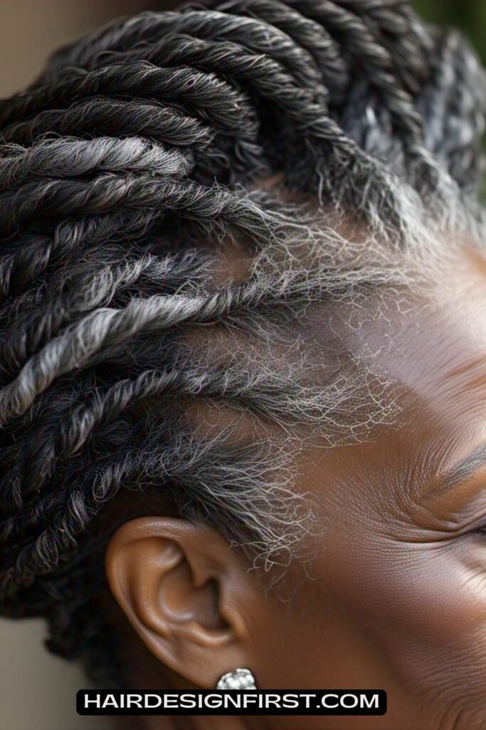 Updo with Flat Twists