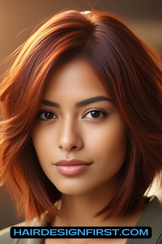 Auburn Bob with Soft Layers