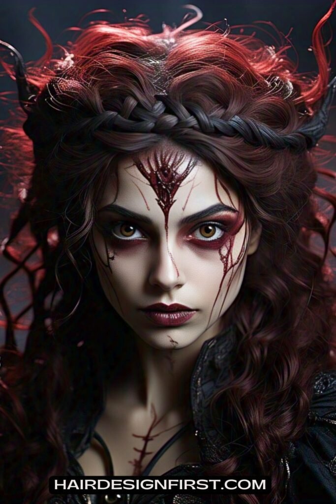 Braided Crown with Loose Curls