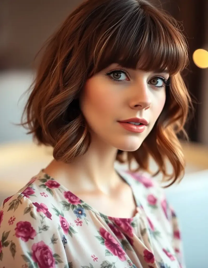 Choppy Bob with Curtain Bangs