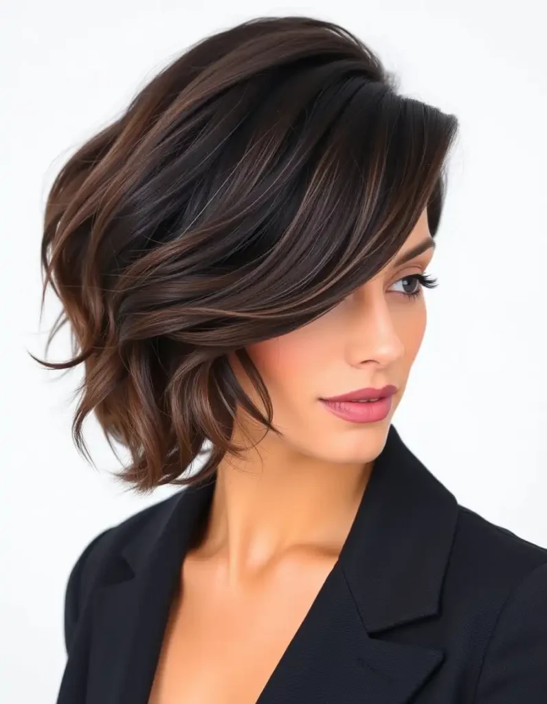 Choppy Bob with Side Part