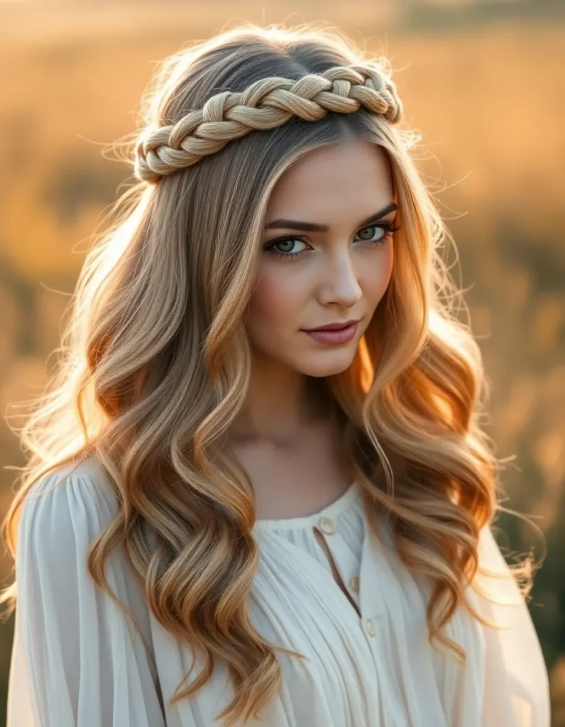 Half-Up Braided Crown