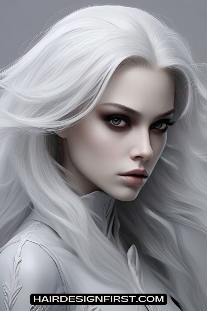 Long White Hair
