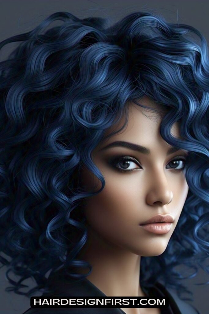 Midnight Blue Curls