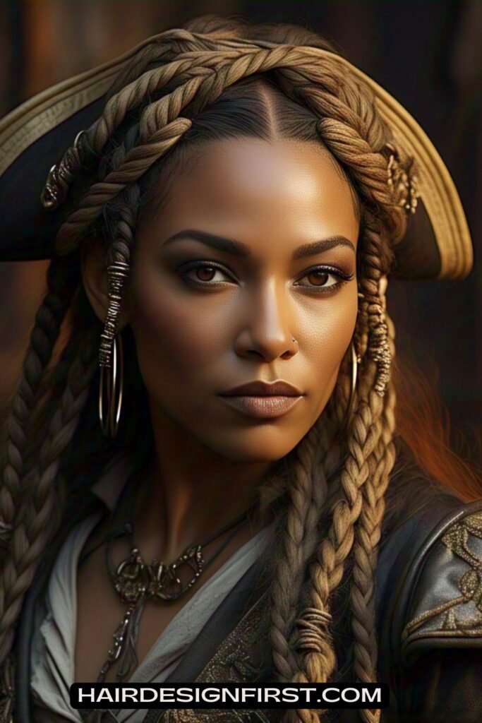 Rope Braids with Gold Threads