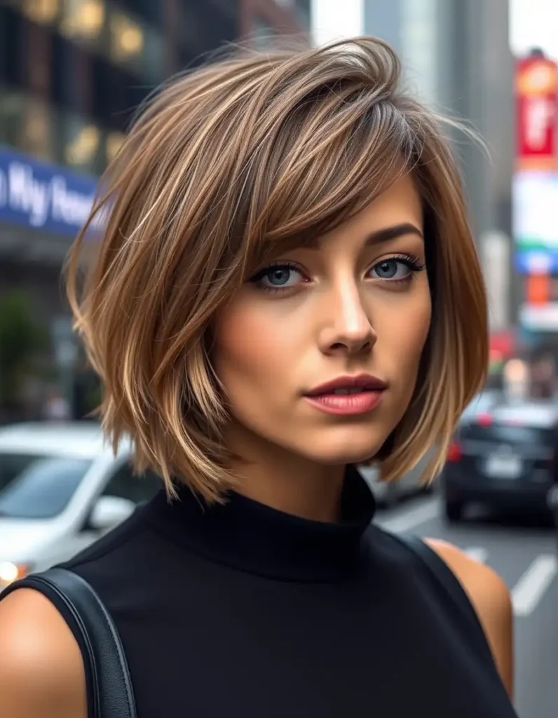 Short Choppy Bob with Bangs