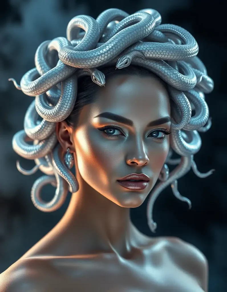 Silver Serpent Medusa Hair