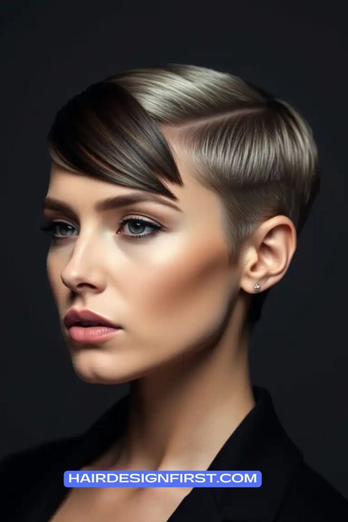 Slicked Back Short Hair