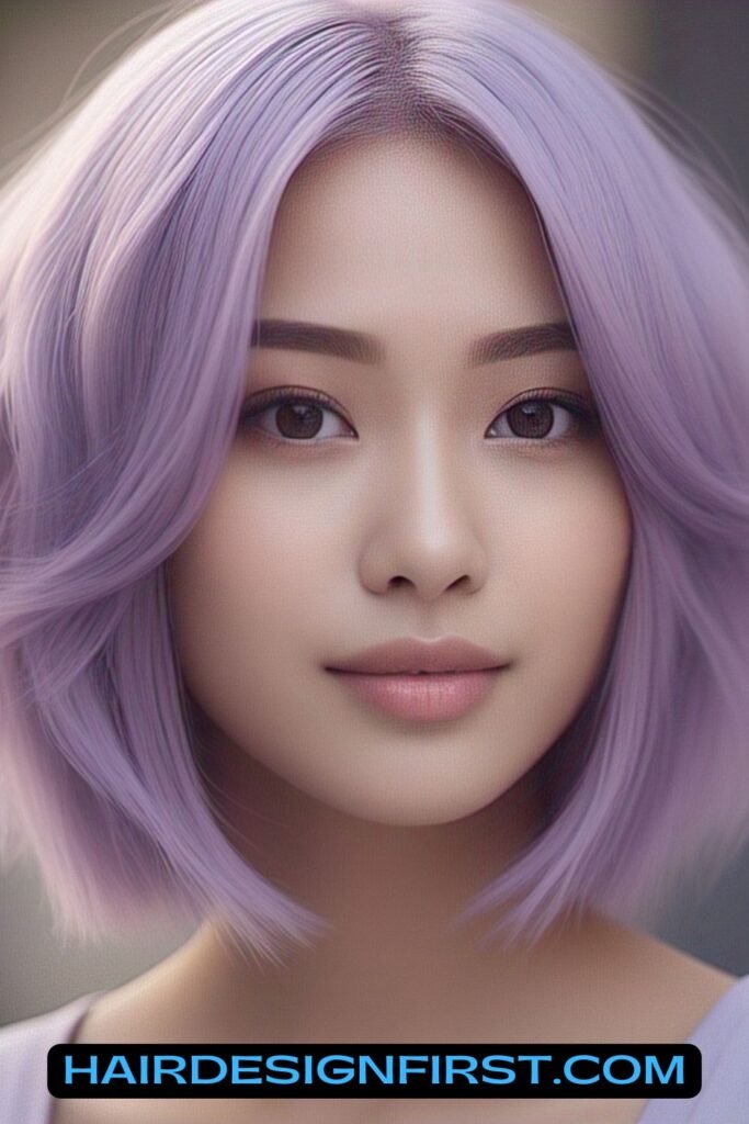 Soft Lavender Stacked Bob