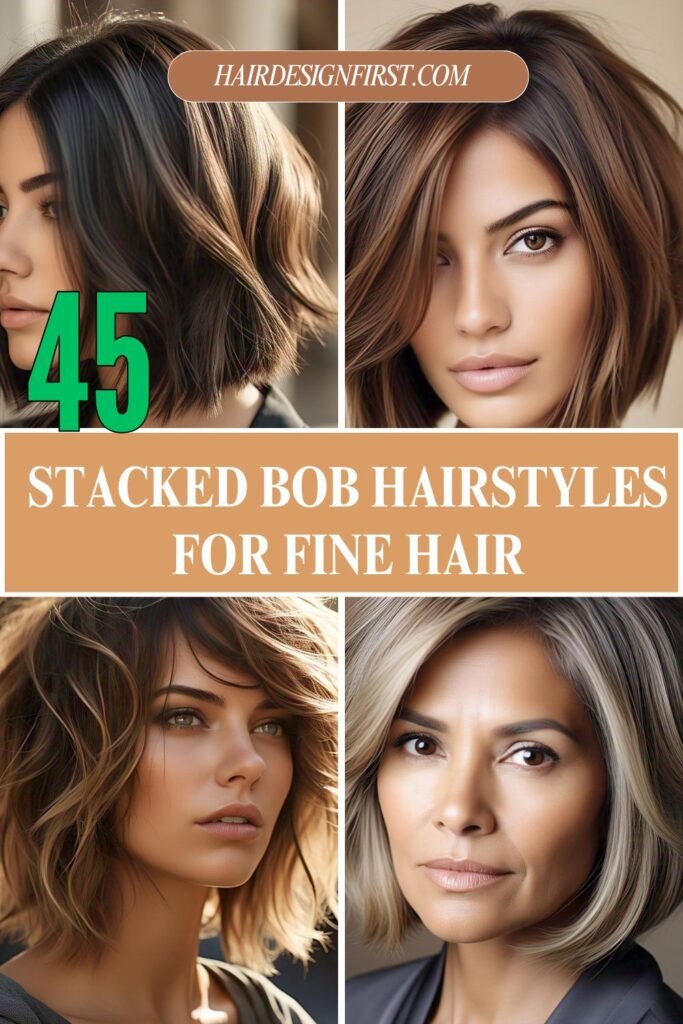 Stacked Bob Hairstyles for Fine Hair