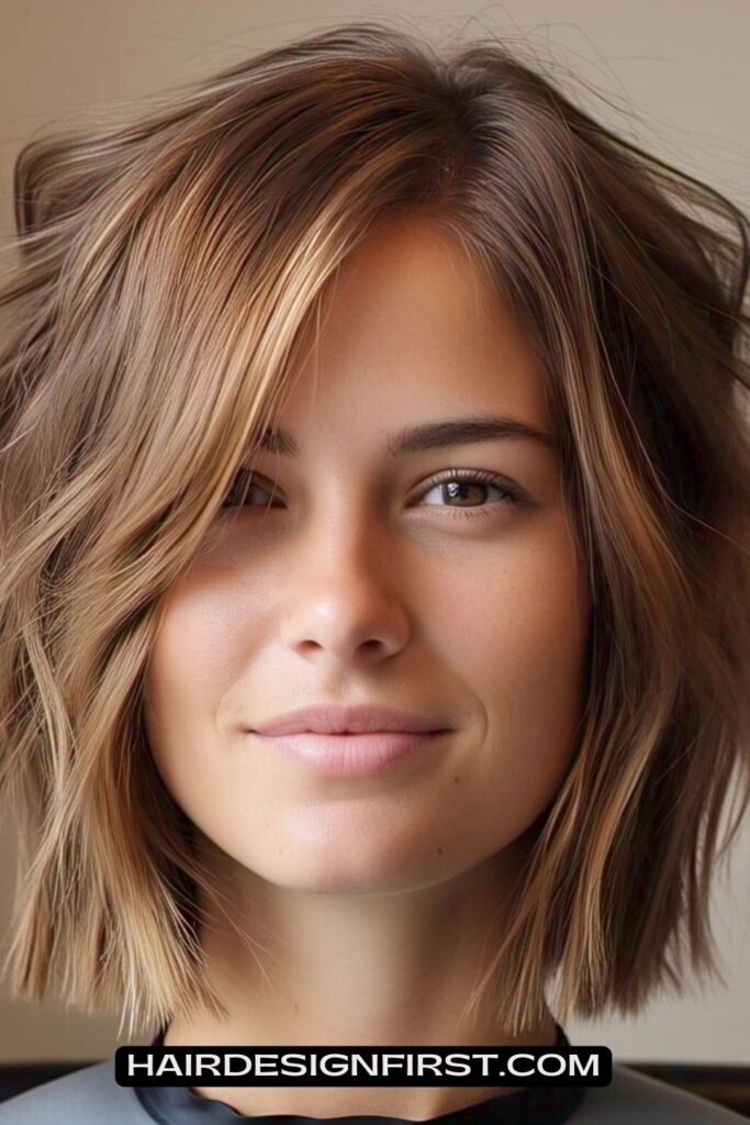 Stacked Bob with Feathered Ends