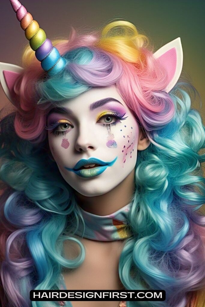 Unicorn Clown Hair