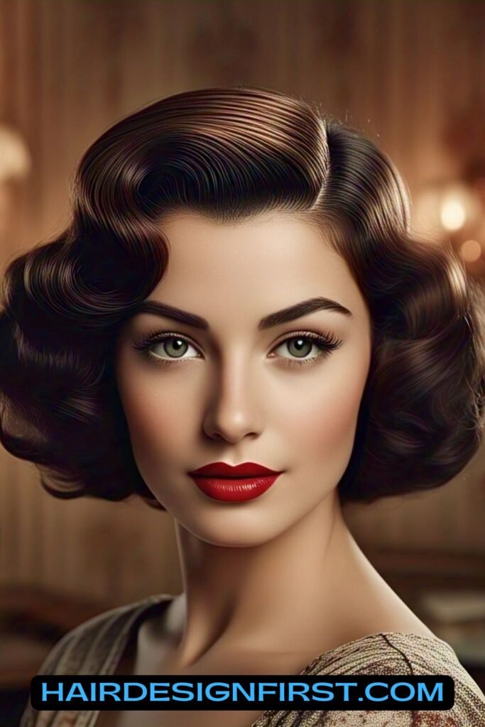 Vintage-Inspired Bob with Pin Curls