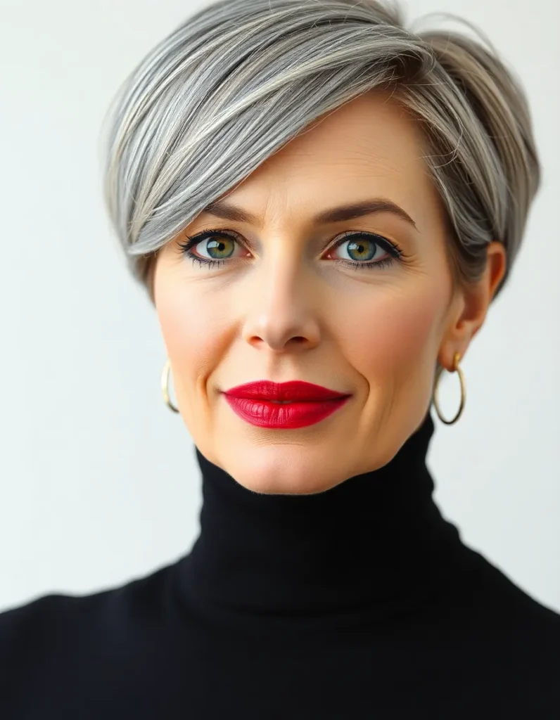 Chin-Length Angled Bob