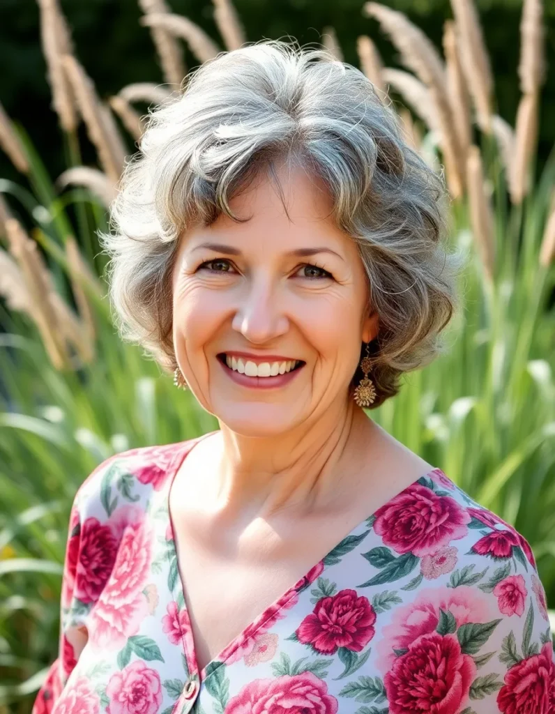 Curly Bob with Side Bangs