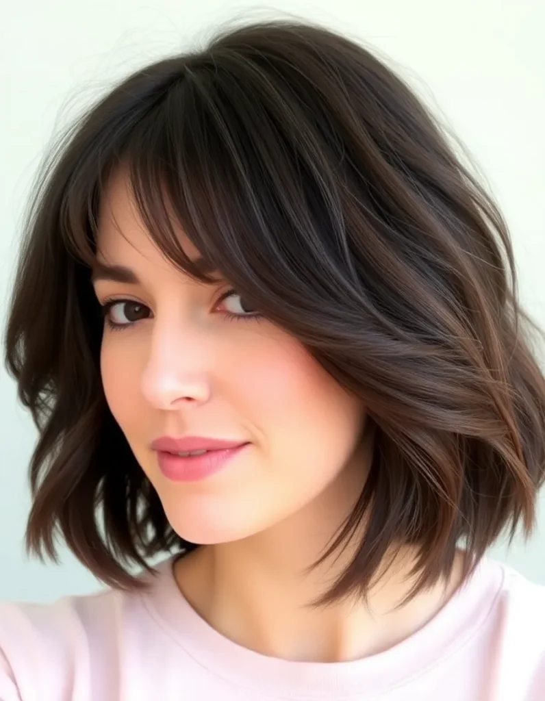 Shoulder-Length Hair with Face-Framing Layers