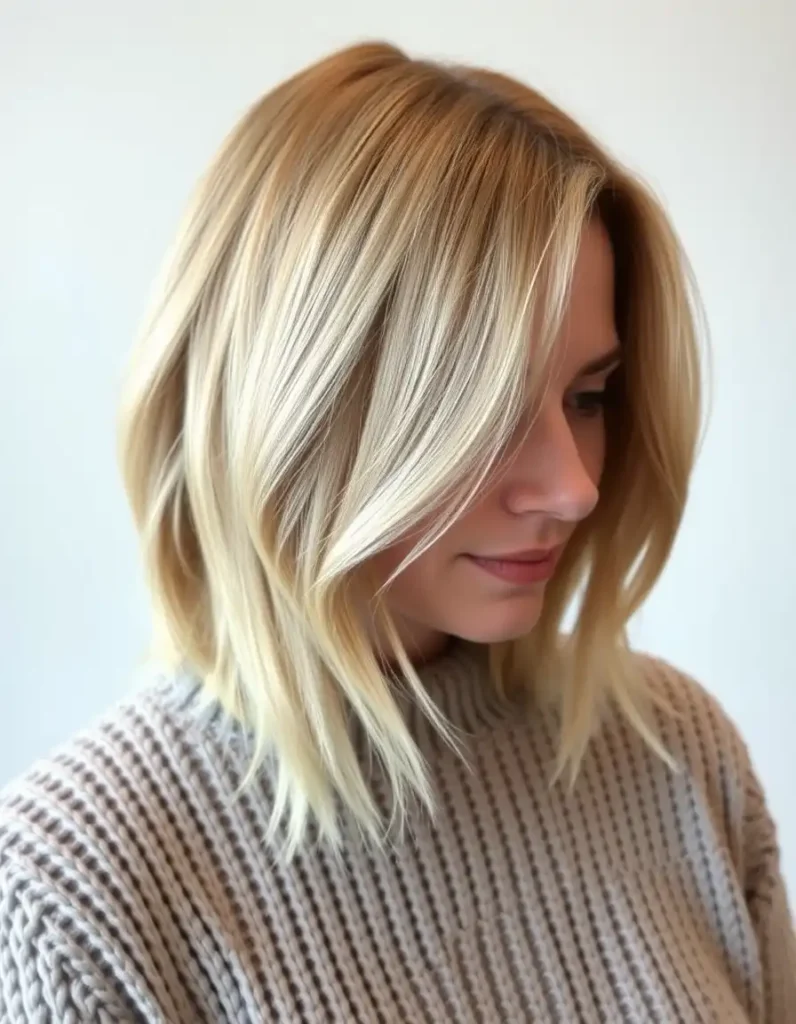 Shoulder-Length Layered Cut for Fine Hair
