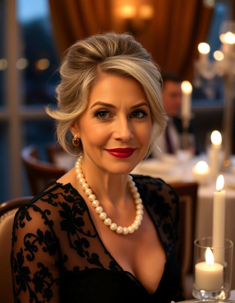 Soft Updo with Face-Framing Strands