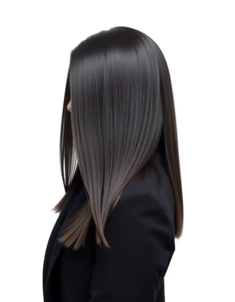 Straight Shoulder-Length Hair with Layers